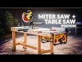 Simple But Highly Functional WORKBENCH With Table Saw And Miter Saw Stations