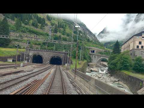 ★ 4K 🇨🇭 Arth-Goldau - Göschenen - Bellinzona cab ride, Switzerland [06.2022] Gotthard railway