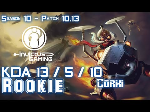 IG Rookie CORKI vs AKALI Mid - Patch 10.13 KR Ranked