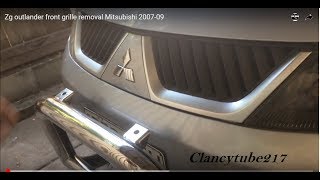 How to remove Mitsubishi Outlander front grille  2007-09 zg