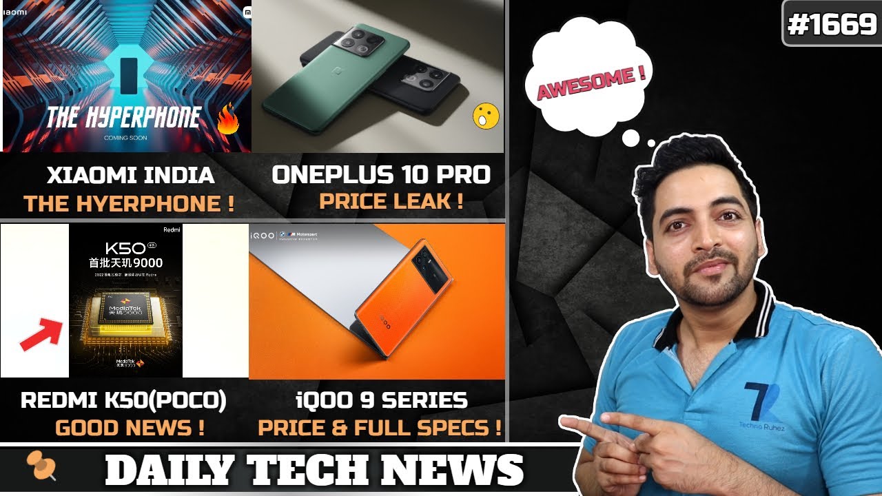 Oneplus 10 Pro Under 35k😯,Xiaomi HyperPhone India Launch😍,realmebook 12th Gen India,iQOO 9 Series