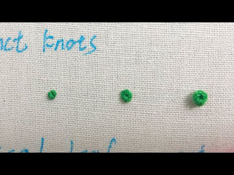 Basic hand embroidery stitches--French Knots/French Knot Stitch/法国结粒绣