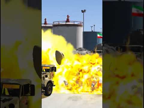 Israeli Fighter Jets Destroyed Irani Oil Tankers Convoy and Oil Distributor Plant #shorts