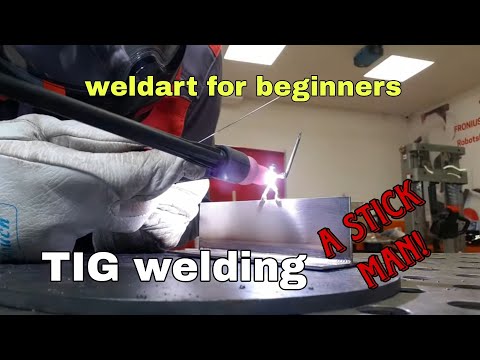 Stick man TIG weld art