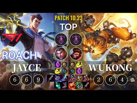 T1 Roach Jayce vs Wukong Top - KR Patch 10.23