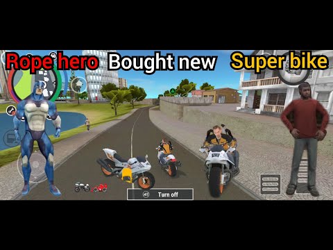 Rope hero bought new super bike 🏍️ Rope hero vice town 🥰💞