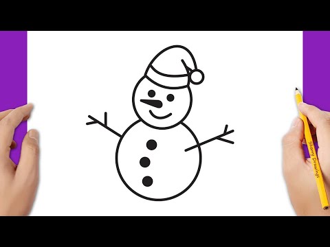 How to draw a Christmas snowman ⛄🎅