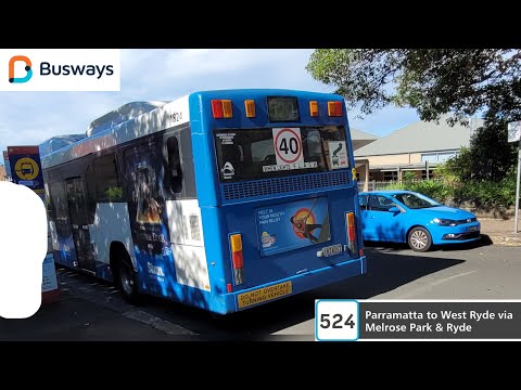 Busways Ryde 1824 ST Mercedes Benz O500LE CNG Custom Coaches CB60EVOII Bus ride.