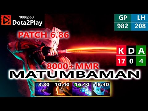 Dota 2 - Pro Juggernaut Patch 6.86 - Matumbaman 8000+ MMR