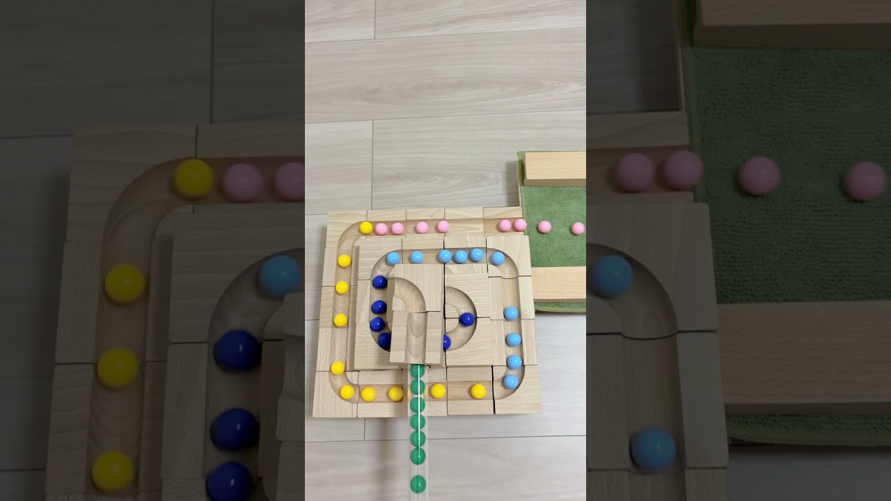 Marble Run Race ASMR | Colorful marble run from the top view