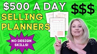 💲MAKE PRINTABLE PLANNERS TO SELL IN 5 MINUTES! (Easy Passive Income Idea)