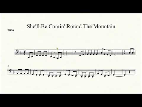 She'll Be Coming Round The Mountain Tuba Sheet Music