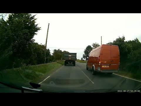 Tractor Hits Overtaking Van || ViralHog