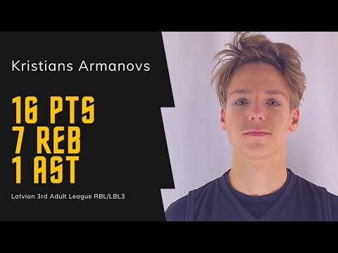 Kristians Armanovs vs "Adazi", 16 pts, 7 reb, 1 ast, 13 eff [Latvian 3rd Adult League RBL, 2021]