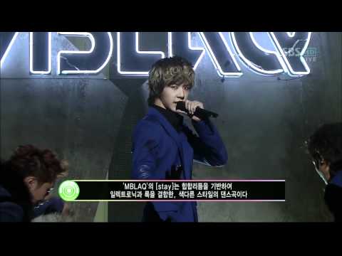 110116 SBS Inkigayo MBLAQ   Cry+Stay