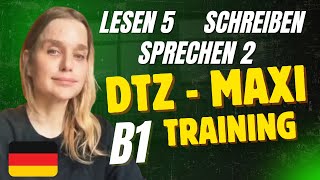 📘 DTZ Maxi Training – Lesen Teil 5, Schreiben & Sprechen Teil 2 | Prüfungsvorbereitung
