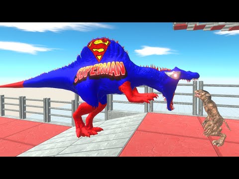 Super Man Spinosaurus Death Climb - Animal Revolt Battle Simulator