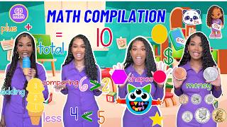 Math Compilation | Adding, Comparing, 2D Shapes, Counting Money | Learning with Ms Houston