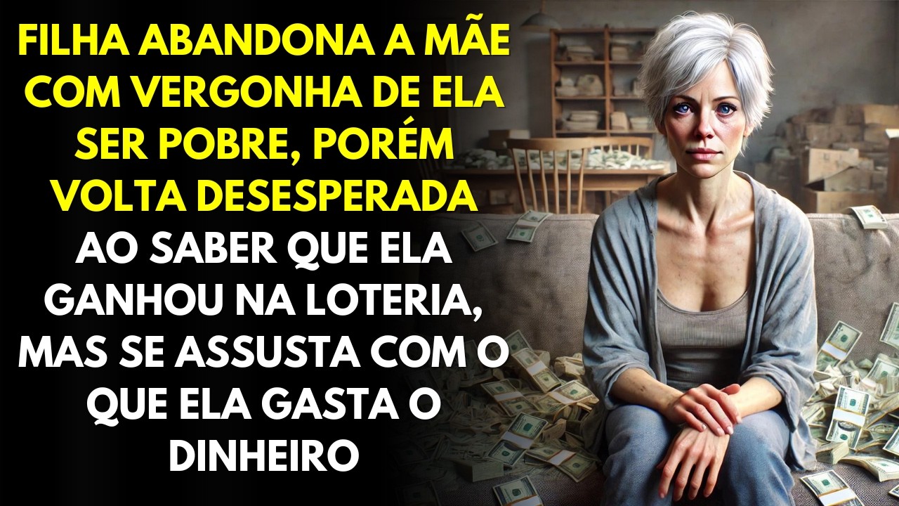 Filha Abandona a Mãe Com Vergonha De Ela Ser Pobre, Mas Volta Ao Saber Que Ela Ganhou Na Loteria