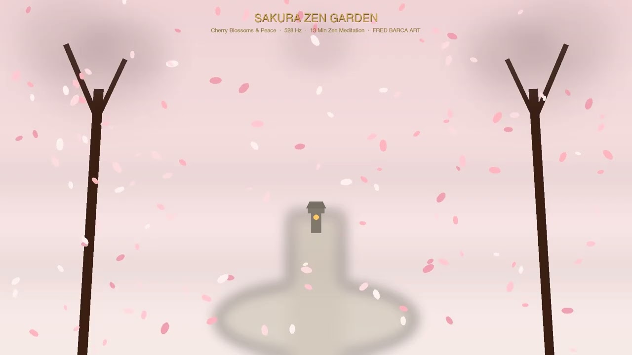 Sakura Cherry Blossom Zen Garden 528Hz Peace Ambient Loop