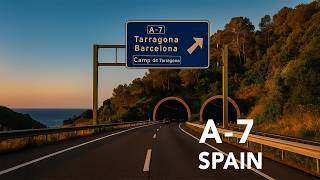 Scenic 4K Drive: Tarragona to Altafulla on Spain’s A-7