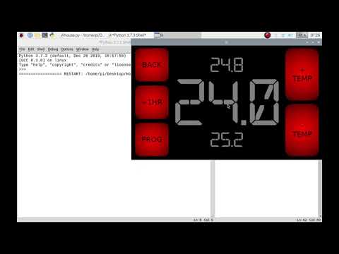 Heating Security Control Part 18 Raspberry Pi Coding Python Tkinter Gui