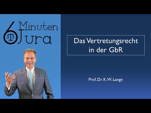 The right of representation in the GbR (MoPeG)