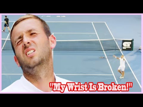 Dan Evans throws racket and suddenly retires from match declaring 'my wrist broke'