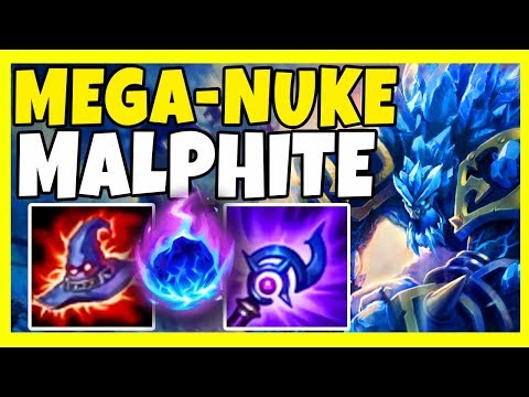 FULL AP MALPHITE TOP LITERAL ONE SHOTS! HARD CARRYING MY 0-30 BOT LANE! - League of Legends