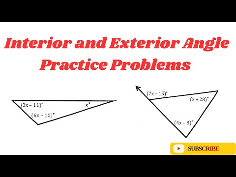Exterior Angle Theorem For Triangles, Practice Problems (Geometry)