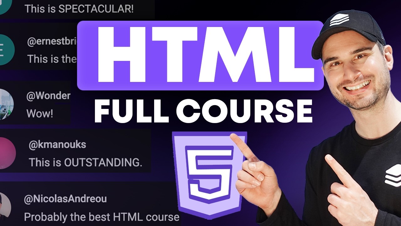 The Most Detailed HTML Full Course on YouTube! HTML Tutorial for Beginners + Notes + Summary Cards
