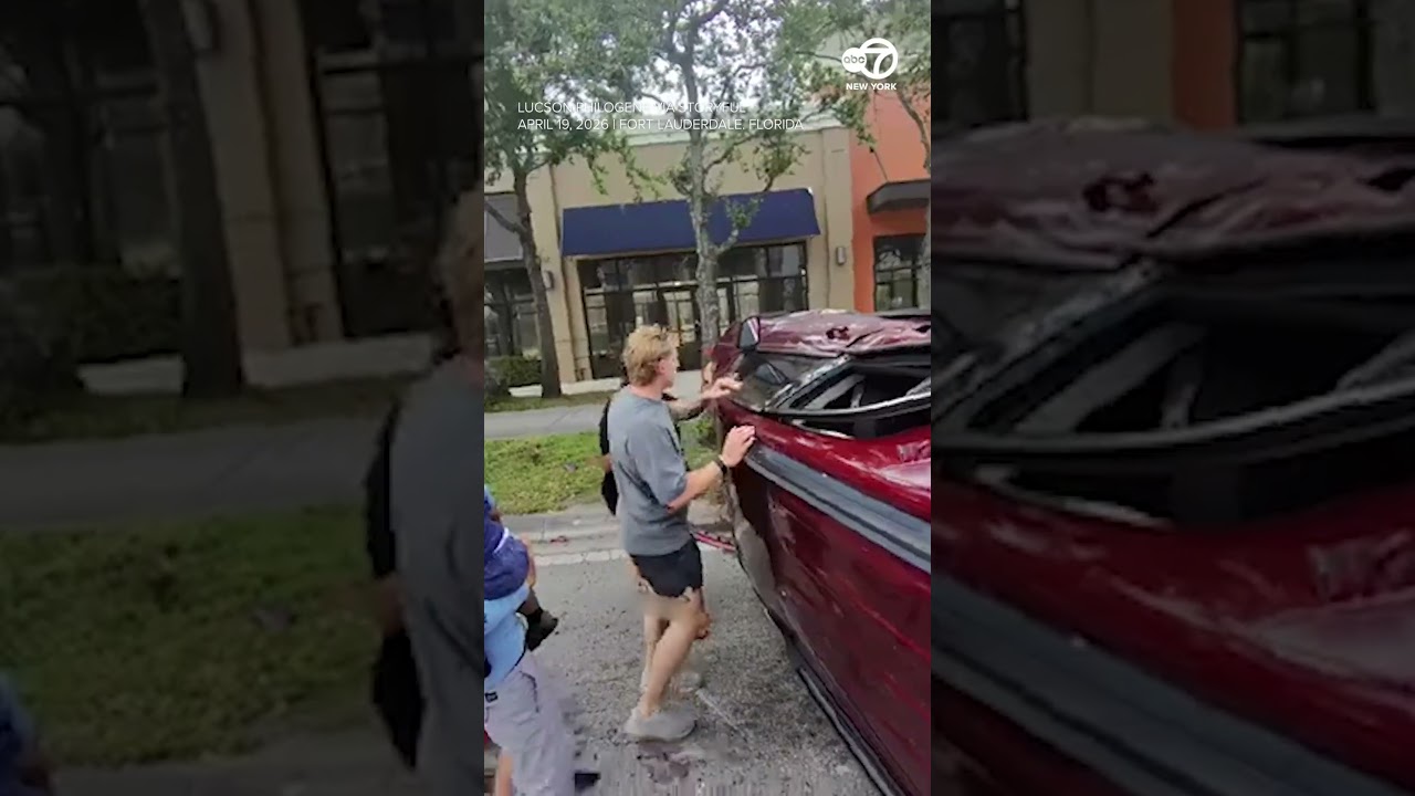 Good Samaritans rescue family including baby after car flips in crash