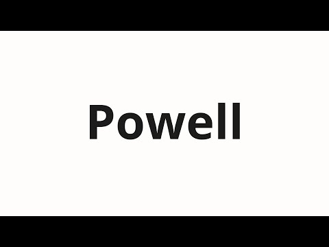 How to pronounce Powell