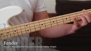 Video thumbnail for Fender Standard Precision Bass Arctic White Maple Bass Guitar & Vox Pathfinder 10 Bass by MyDukkan