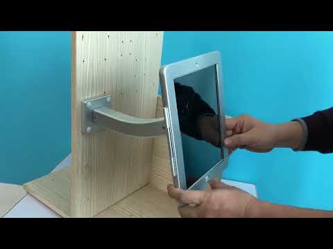 How to Wall Mount for iPad Samsung tablets, table security lock holder, Whatsapp 008615919102078
