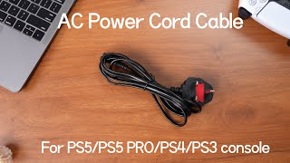 Mcbazel 2M AC Power Cord for PS5/PS5 PRO/PS4/PS3