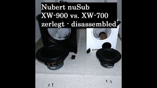 Nubert nuSub XW-900 vs. XW-700 Subwoofer - zerlegt - disassembled