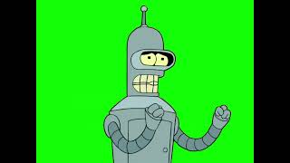 Bender "they're tormenting me with uptempo singing and dancing" Futurama green screen