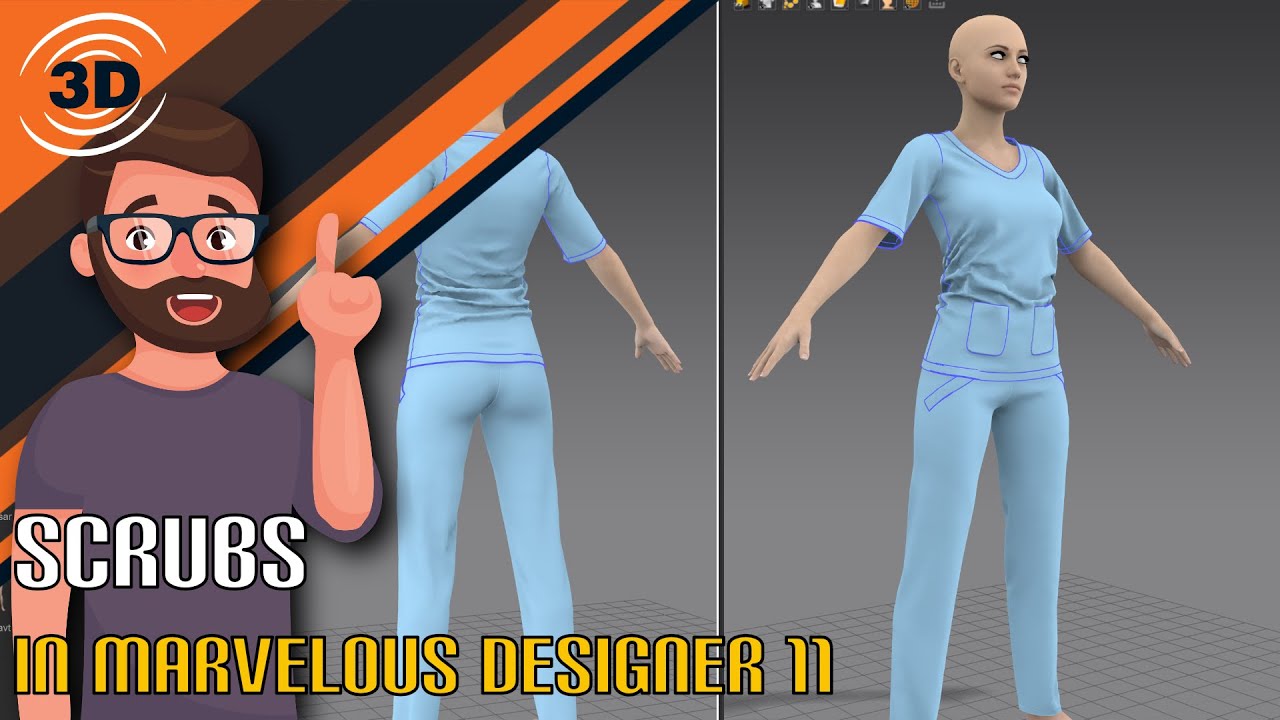 Marvelous Designer 11 Tutorial - Scrubs