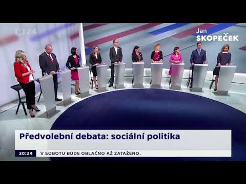 Předvolební debata na ČT k sociální politice a důchodům (22.9. 2017)