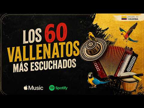 Los 60 Vallenatos Más Escuchados 🎶 Video Letras , Románticos Vallenata 💖