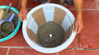 Simple Way To Make Unique Products From Cement and Cardboard - Great Garden Decoration Project