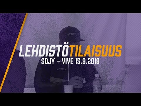 Lehdistötilaisuus: SoJy - ViVe 15.9.2018