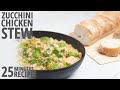 Tocană De Pui Cu Dovlecei Cu Sos De Smântână Keto Friendly și Cu Conținut Scăzut De Carbohidr