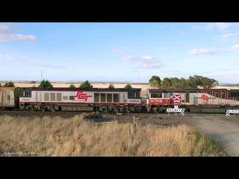 SCT 6PM9 Mixed Freight Train Chased By Drone (6/1/2025) - PoathTV Australian Railways