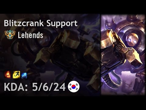 Blitzcrank Support vs Morgana - Lehends - KR Challenger Patch 6.24