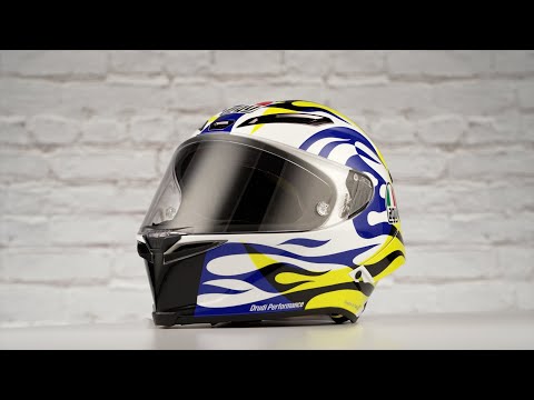 agv pista gp r soleluna 2018 rossi helmet - GP-RR 22 Edition Crafted with a 100% carbon fiber shell and designed to minimize rotational accelerations AGV Pista GP RR Soleluna
