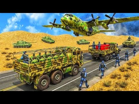Army Truck Transport Simulator 2024 ||  Army Truck Simulator 3d || Android Gameplay