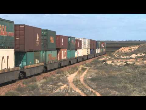 Transcontinental trains : 5PM5 and double stacks : Australian trains and railroads