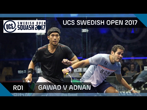 Squash: Gawad v Adnan - UCS Swedish Open 2017 Rd1 Highlights